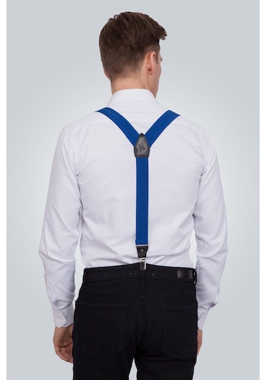 Tudors Erkek Pantolon Askısı Saks Mavi