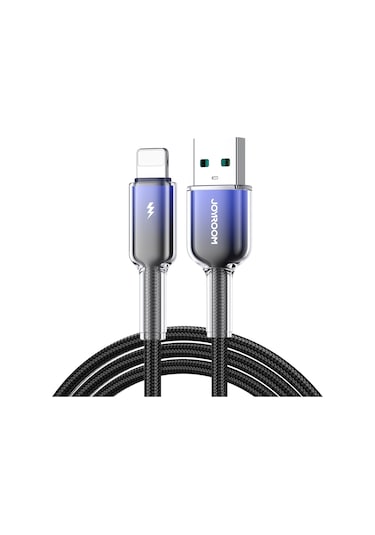 Joyroom S-a42 Crystal Clear Series Fast Charging Data Cable, Usb To 8 Pin Cable, Length: 1.2m Black
