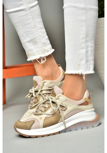 Fox Shoes S973413104 Vizon Kumaş Spor Ayakkabı Sneakers Vizon