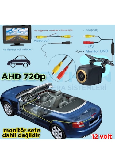 4 X 3 Cm. Küp Kamera Ahd 720p 170 Derece Balık Gözü Lens 12 Volt