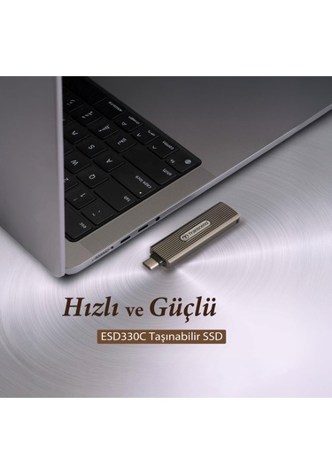 Transcend TS1TESD330C 1 TB Type-C 10Gbps Gizlenebilir Başlıklı Taşınabilir Disk