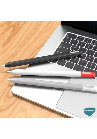 Microsonic Pencil Pro Kılıf Mat Silikon Beyaz Gri