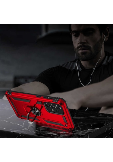 Galaxy Uyumlu A73 Kılıf Tchs Vega Kapak - Siyah Siyah