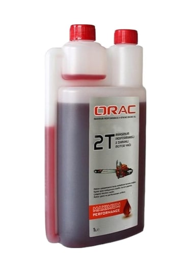 Orac 2 Zamanlı Motor Yağı 1 Litre Ölçekli Kırmızı