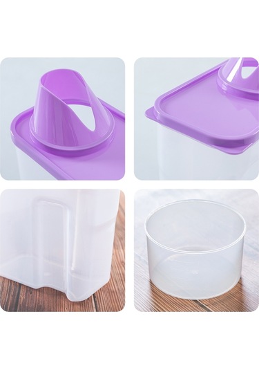 Sones 2l Ev Plastik Şeffaf Çamaşır Tozu Saklama Kutusu Saklama Kabı Yeşil