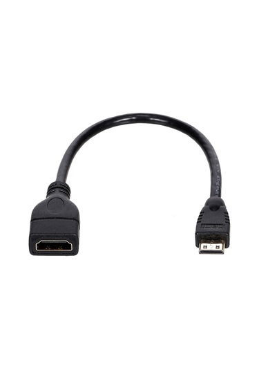 Maiyame Projeksiyon Mini Hd'den Hd'ye Kablo Mini Hd Erkekten Hd Dişi Adaptör Kablosu Hd 1080p Çözünürlük K Siyah