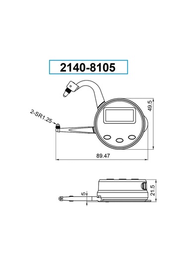 Dasqua 2140-8105 0-25Mm / 0-1 Dijital Kalınlık Ölçer