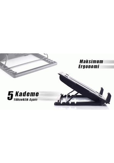 TX TXACNBERGST ErgoStand Tek Fanlı 9" - 17" Stand Notebook Soğutucu