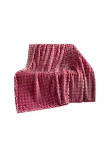 Novahub 70x100cm Tek Katlı Flanel Battaniye Basit Kalınlaştırılmış Kanepe Örtüsü Yeni Yatak Örtüsü Şarap Kırmızısı Şarap Kırmızısı