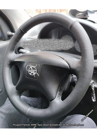 Peugeot Partner 2009 Araca Özel Deri Direksiyon Kılıfı Noktalı D