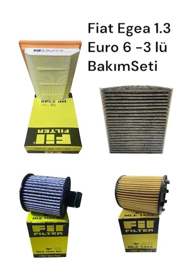Fiat Egea 1.3 Multijet Euro 6 Fil Filtre 3lü Bakım Seti