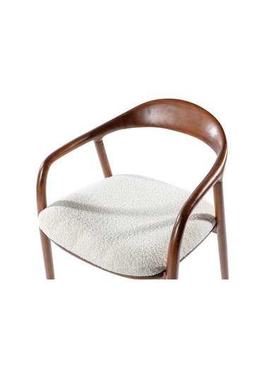 Zodiac Exclusive Yılan Ahşap Sandalye Ceviz - Beyaz