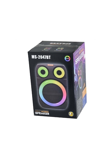Rose Ms-2047-bt Bluetooth Ve Usb Girişli 8 İnch Şarjlı Işıklı Hoparlör