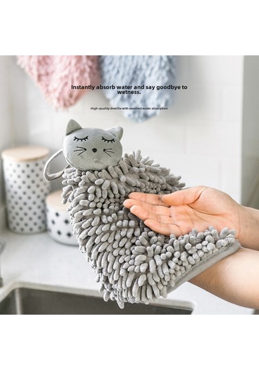 Hombey Kuche Ve Banyo Icin Kalin, Dayanikli Kartoon Tasarimli El Kurulama Havlusu - Pembe, 40x17 Cm Toplu Alisveris Icin Uygun Pembe