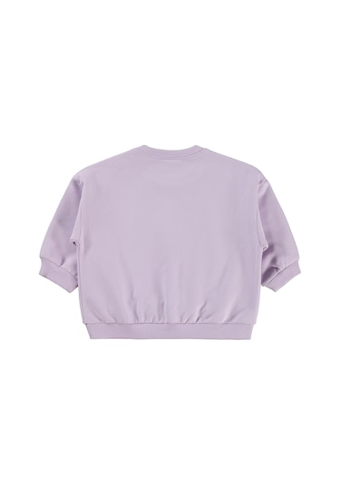 Civil Baby Civil Basic Kalp Etiketli 6-18 Ay Sweatshirt - Lila