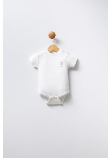 U.S. Polo Assn. U.s. Polo Assn Erkek Bebek Beyaz Body Zıbın Beyaz