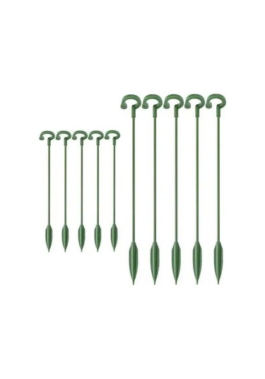 Dofolink Bitki Dik Tutucu, 48cm Plastik Çiçek Ve Çalı Destek Aynaları, Rüzgar/yağmur Koruması, 10 Adet - İç/çerkek Saksı Bitkileri İçin