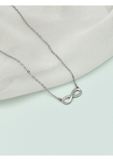 Brezza Lusso Jewelry Axcce Serie Taşlı Sonsuzluk Kolye Gümüş