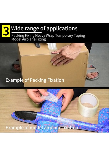 Honmex Güçlü Paketleme İçin Zırhlı Fiber Bandı - Şeritli, 50mmx50m, Transparan Taşıma Ve Paketleme Kaynağı