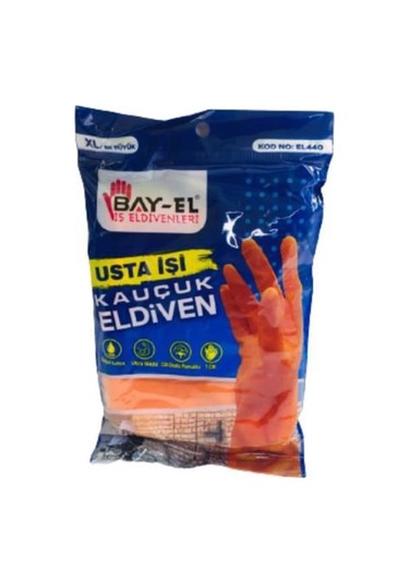Baytec Usta İşi Kauçuk Eldiven Turuncu Eldiven Xl