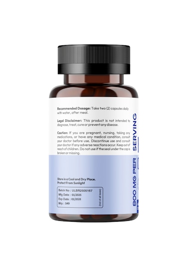 Gotu Kola, Brahmi Bacopa Monnieri, Katkısız 400 Mg,60 Kapsül