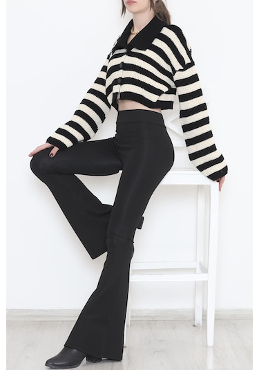 Buyers Butik - İspanyol Paça Tayt Siyah1 - 9279.1098. 001