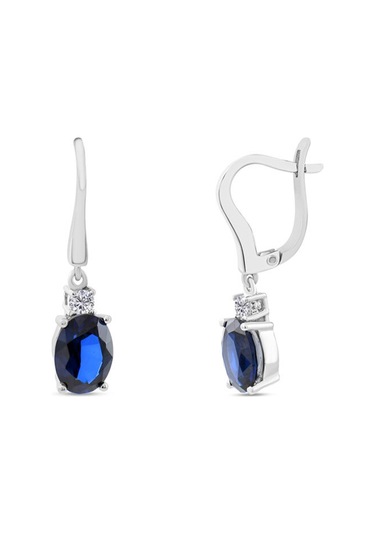 1.55 Karat Safir Pırlanta Küpe