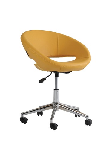 Total Sarı Deri Çalışma Koltuğu Sarı