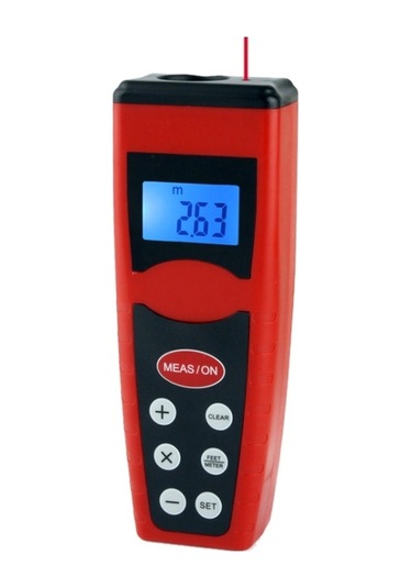 Butuglobal 0.5-18m Lazer İşaretleyicili Ultrasonik Mesafe Ölçüm Cihazı Kırmızı