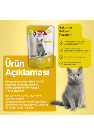 Tavuklu Yetişkin Yaş Kedi Maması 85 G - 24 Adet
