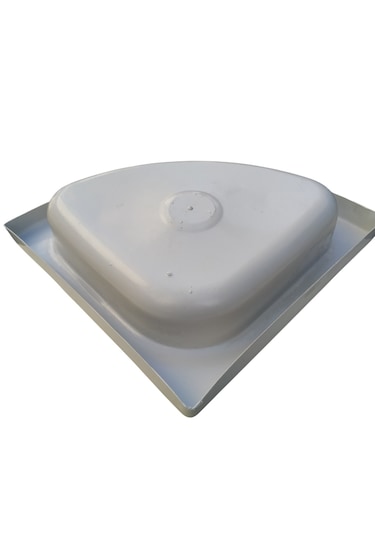 Üçgen Evye Lavabo. Tekne Evyesi. Karavan Evyesi. Beyaz 35x35cm