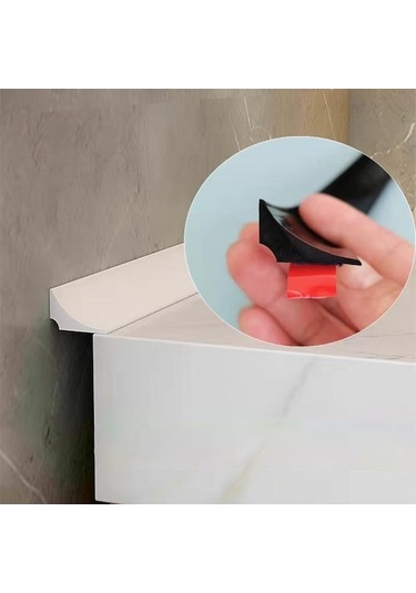 Bosphorusboutique02 Siyah Mutfak Su Bariyeri 100cm Şerit Tutucu Dayanıklı Siyah