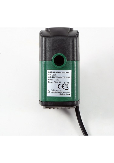 7w 600l/h Dalgıç Su Pompası Mini Fıskiye Pompası Süper Sessiz Su Pompası Akvaryum Balık Tankı Havuz Su Bahçeleri Hidroponik Sistemler İçin Nozullarla