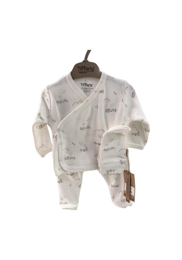 Tiffany Organik 3lü Takım Route-8418 Ekru