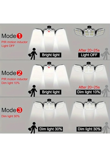 Mrs Solar Hb-300 Model 122 Ledli Solar Güneş Enerjili Kumandalı H