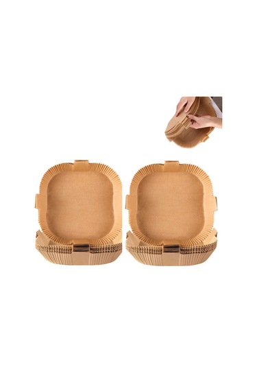 Tenfowee 100 Adet Fritöz Tek Kullandım Kağıt Bezleri Kare Anti Yapışkan Yağlı Yemekleri Koruyucu Isı Dayanıklı Sarı Diğer