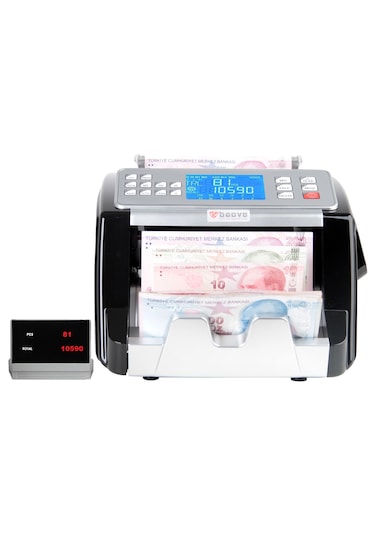 Baove GB8300 Karışık Para Sayma Makinesi - TL - Euro - Usd - Türkçe Sesli Uyarı + Müşteri Ekranı