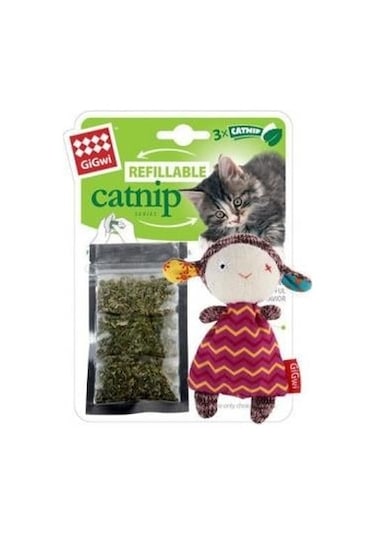 Gigwi Catnipli Kuzu Peluş Kedi Oyuncagı 12cm