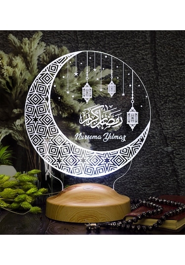 Sevgi Lambası Hilal & Kandil Tasarımlı Ramazan Dekoratif Led Lamba