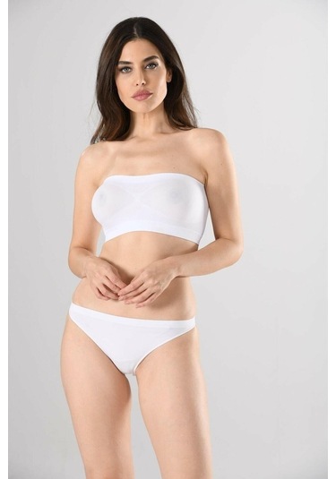 Miss Fit Straples 1401 Siyah Örme Seamless Dikişsiz Basic Kadın B (522655051)