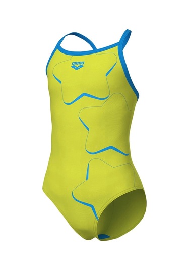 Arena Star Graphıc Kız Çocuk Yüzücü Mayosu Yeşil Yeşil