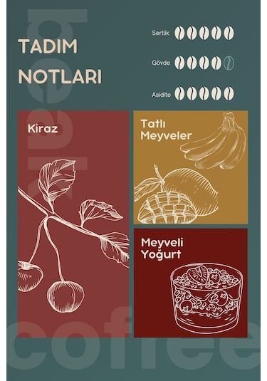 Guatemala Bourbon Çekirdek Kahve 250 Gr , %100 Arabica Çekirdek Kahve