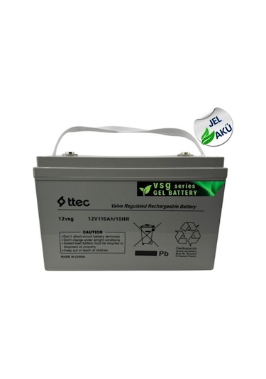 Ttec 12v 110ah Jel Akü Tekne Depolama Ve Deniz Enerji Sistemlerine Uyumlu-119547