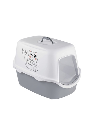 Stefanplast Cathy Grıffe Gri/beyaz Kedi Tuvaleti 56x40x40cm P276