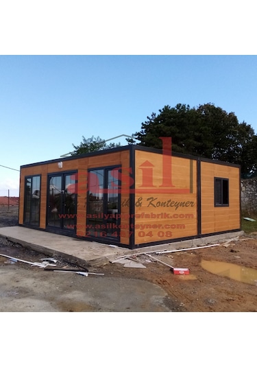 42 M² 2+1 Dış Ahşap Desenli Betopan İç Pvc Konut Konteyner
