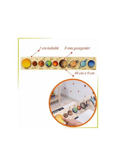Ankebut 9 Parça Renkli Güneş Sistemi Puzzle 30008