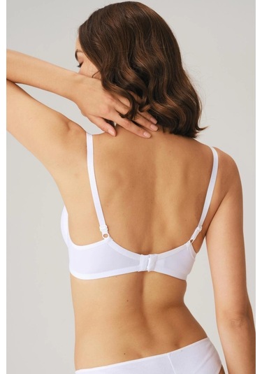 Ten Balenli Desteksiz Dolgusuz Askıları Çıkabilen Günlük Klasik T-shirt Sütyeni Ten