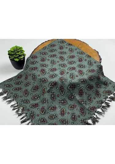 Beyce Cotton Sökme Boncuklu Desenli Tülbent 06440 Mint Yeşili