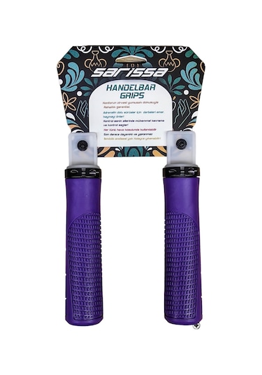 Sarissa Pvc Elcik Ergonomik Destekli Yapı Kolay Kavrama Kaymaz Bisiklet Elciği Mor Mor - Siyah