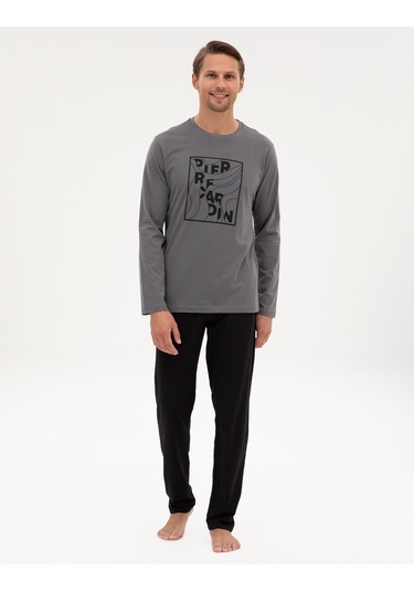 Pierre Cardin Erkek Koyu Gri Pijama Takım 50322653-vr080 Koyu Gri